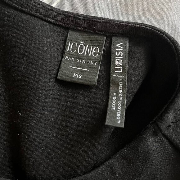 Simons black long sleeve crop top - Picture 5 of 8